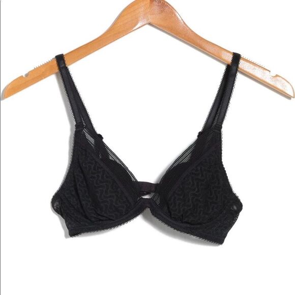 Wacoal lightweight  underwire lined bra size 32D in black, NWT - Picture 1 of 9